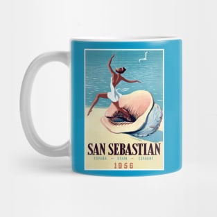 San Sebastian Spanish Travel and Tourism Advertising Resort Print Mug